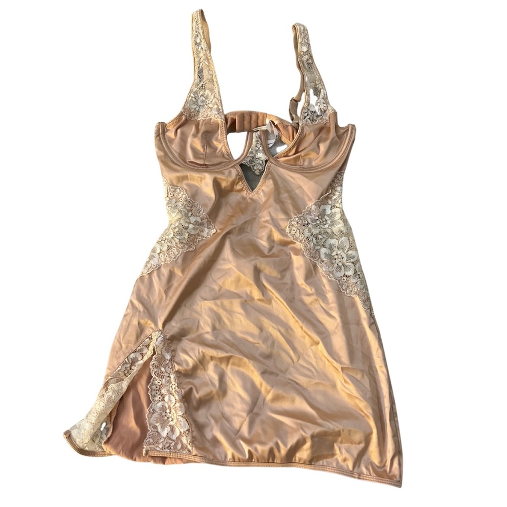 Tan Slip Lingerie Dress